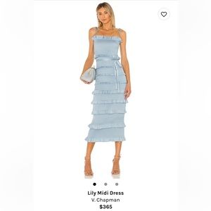 V. Chapman Lily Midi Dress in “Cashmere Blue”